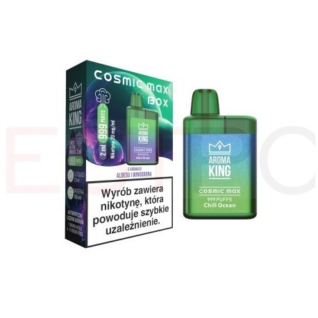 E-Papieros Jednorazowy COSMIC MAX BOX 999 puffs 20mg NOWA AKCYZA 2025