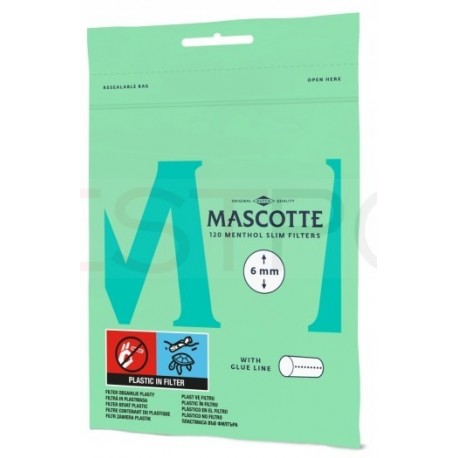 Filtry MASCOTTE Slim Menthol 6mm 120szt.