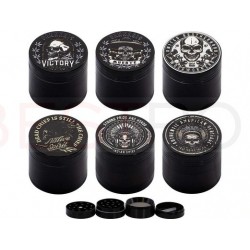 Młynek Metalowy 40mm 4-częściowy REMO CZARNY CZASZKA