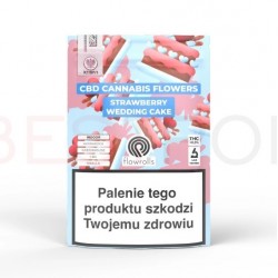 Susz konopny CBD Strawberry Wedding Cake Flowrolls z akcyzą 1g