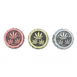Młynek do tytoniu Metalowy 45mm 4-częściowy Liście Konopi