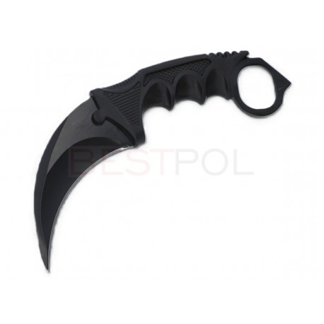 CZARNY NÓŻ TAKTYCZNY KARAMBIT 8-1500