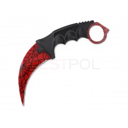CZERWONY NÓŻ KARAMBIT - PAJĘCZYNA 8-1504