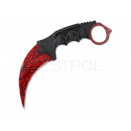 CZERWONY NÓŻ KARAMBIT - PAJĘCZYNA 8-1504